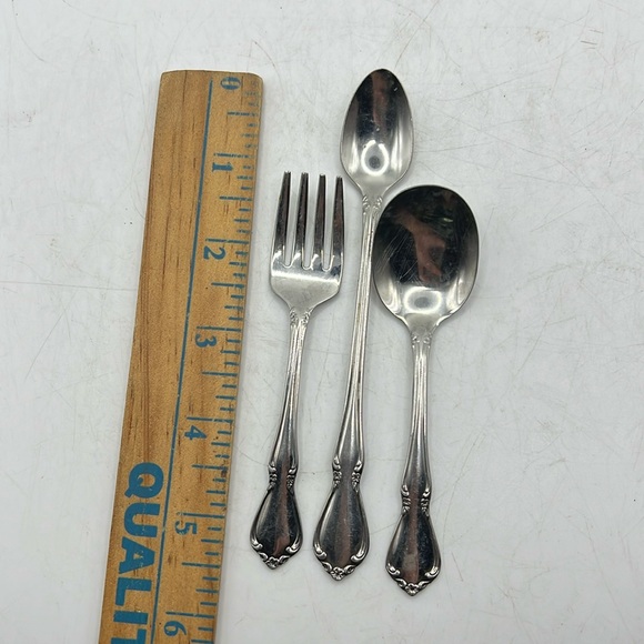 Oneida Craft Deluxe Lot Of 3 Silverware Fork Spoon Stainless - Picture 8 of 16